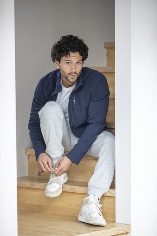 Amber men's GRS recycled full zip fleece jacket 10