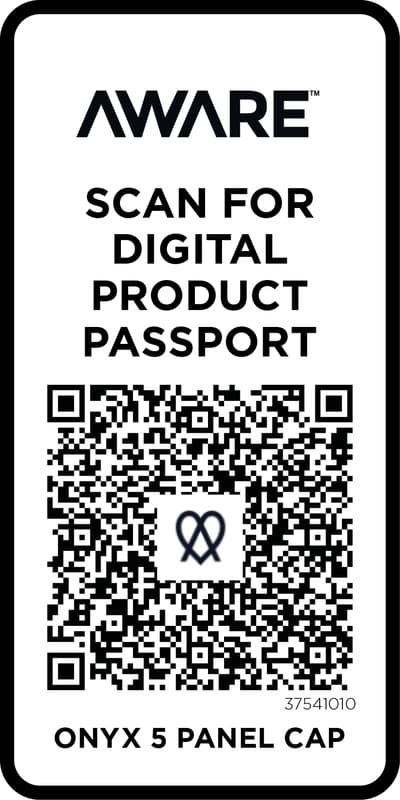 Onyx 5 panel Aware™ recycled cap 16