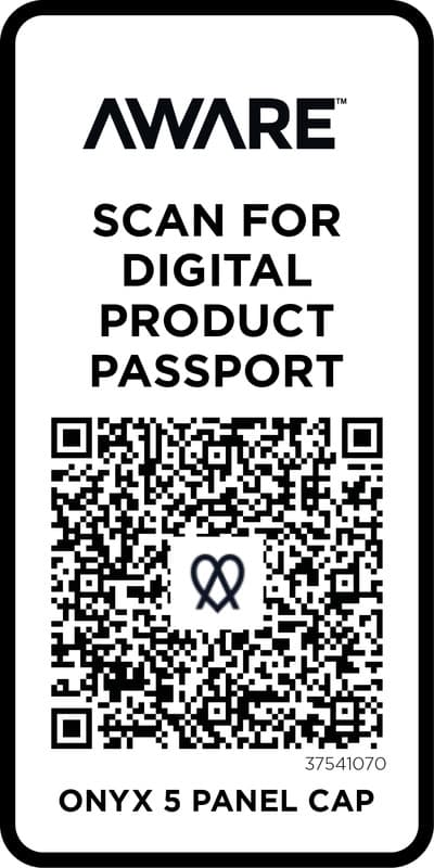 Onyx 5 panel Aware™ recycled cap 22