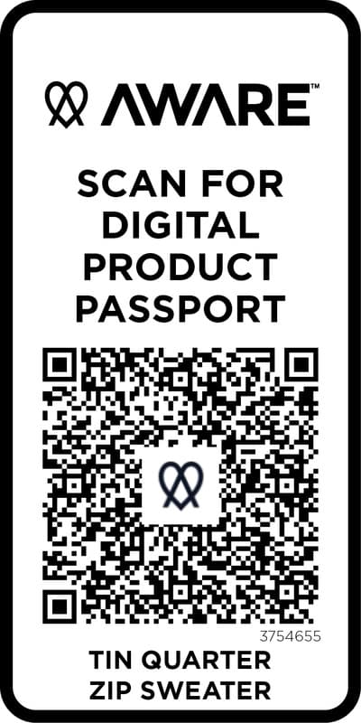 Tin unisex Aware™ recycled quarter zip sweater  11