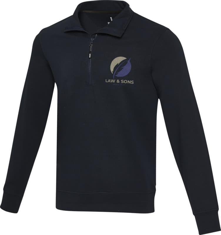 Tin unisex Aware™ recycled quarter zip sweater  14