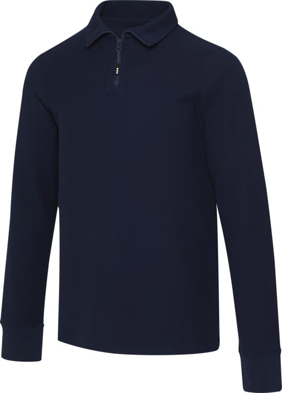Zeus long sleeve unisex half zip polo 6