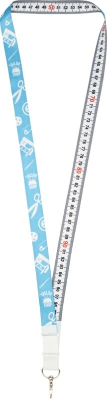 Isla 1-metre recycled PET sublimation lanyard with safety breakaway 1