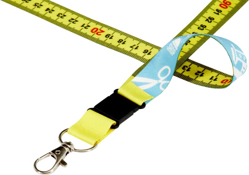 Isla 1-metre recycled PET sublimation lanyard with safety breakaway 8