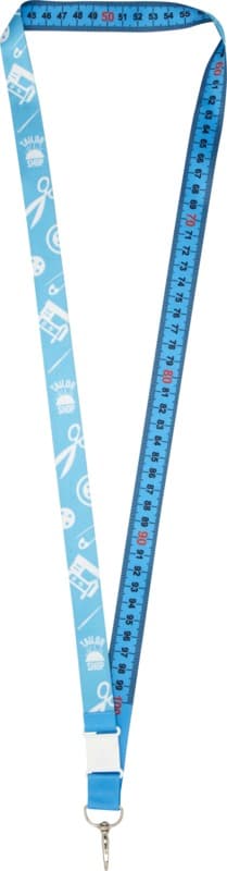 Isla 1-metre recycled PET sublimation lanyard with safety breakaway 9