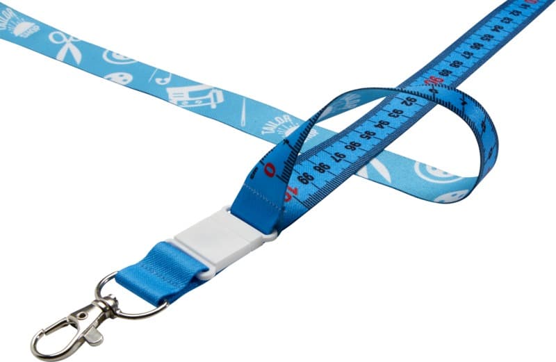 Isla 1-metre recycled PET sublimation lanyard with safety breakaway 12