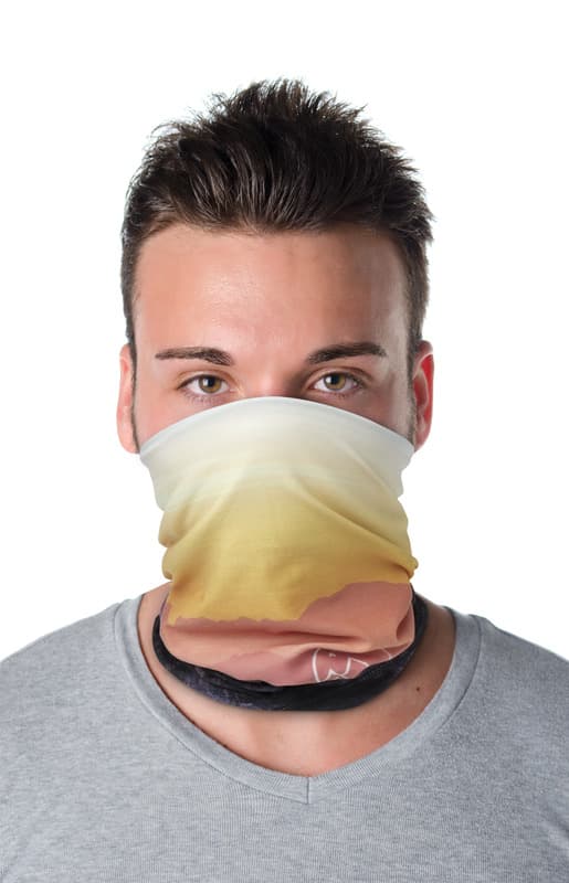 Zoya RPET sublimation multi-scarf with hems and fleece layer  21