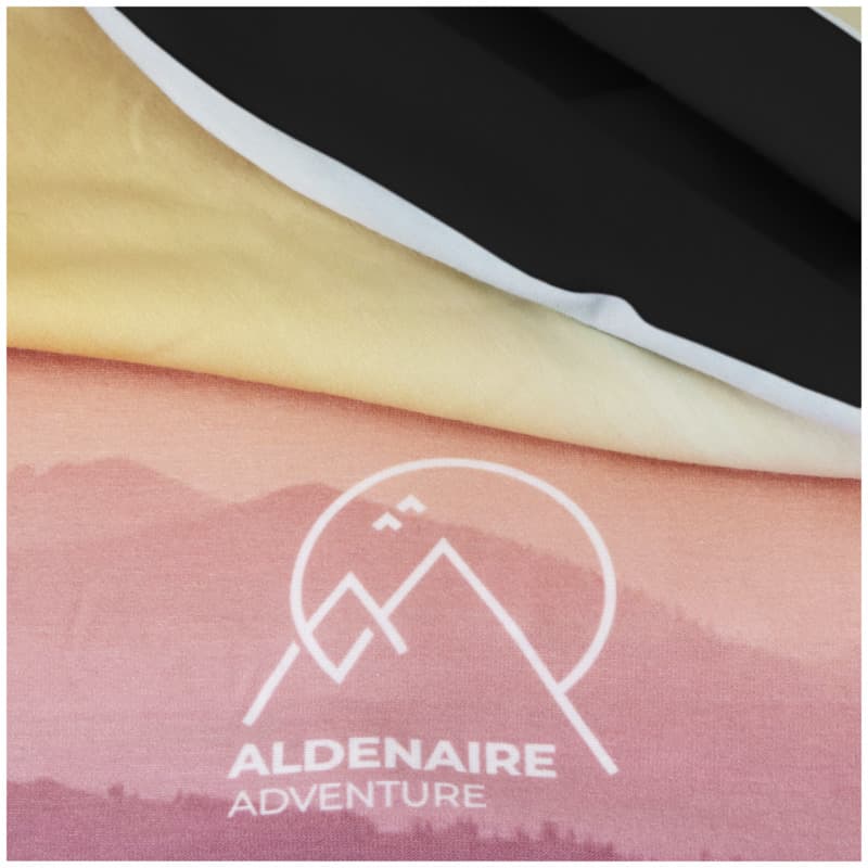 Zoya RPET sublimation multi-scarf with hems and fleece layer  24