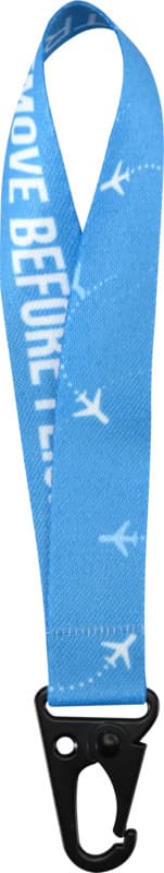 Leif sublimation RPET mini lanyard with carabiner 1