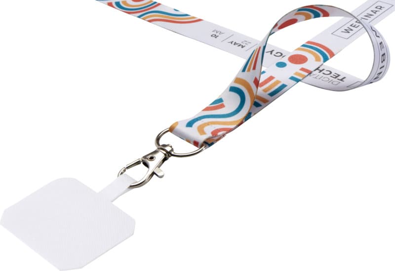 Addie sublimation RPET lanyard with phone holder and safety breakaway 9