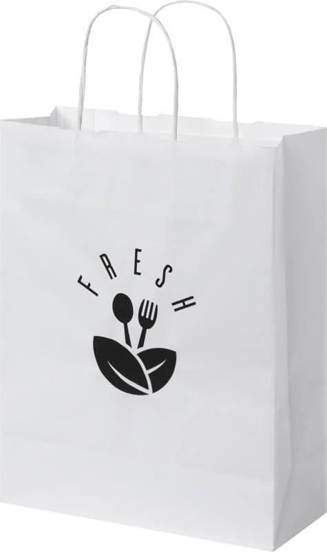 Kraft 80 g/m2 paper bag with twisted handles - 25 x 11 x 32 cm 1