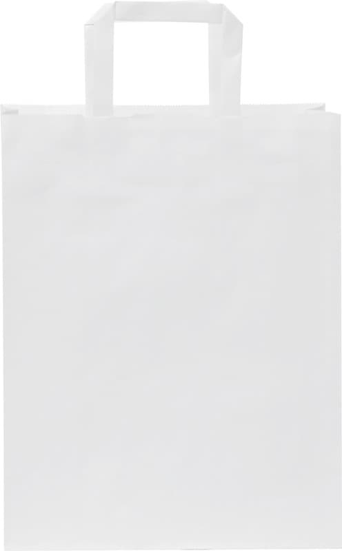 Kraft 80-90 g/m2 paper bag with flat handles - 25 x 11 x 32 cm 2