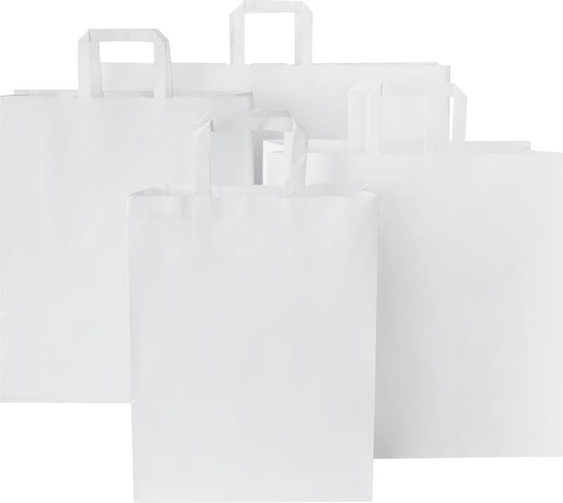 Kraft 80-90 g/m2 paper bag with flat handles - 25 x 11 x 32 cm 6