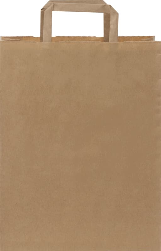 Kraft 80-90 g/m2 paper bag with flat handles - 25 x 11 x 32 cm 9