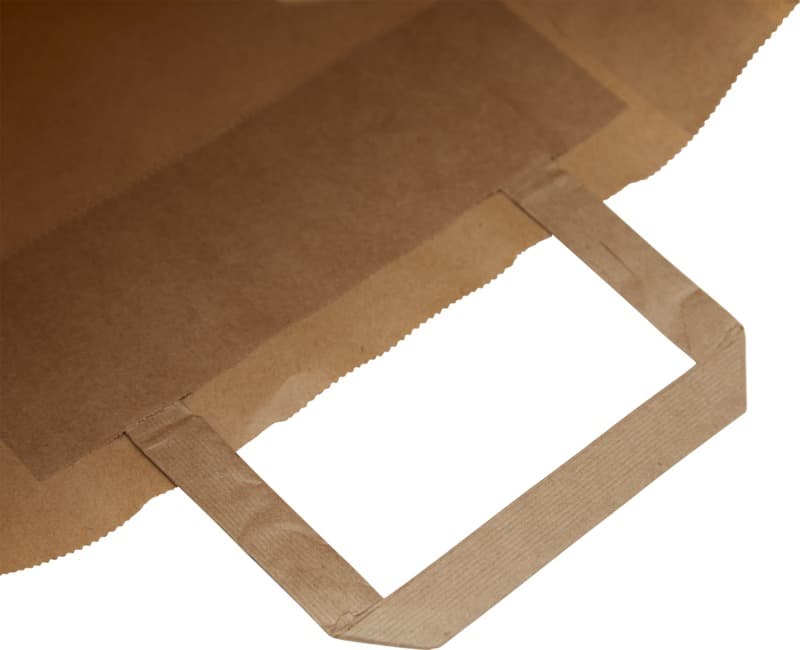 Kraft 80-90 g/m2 paper bag with flat handles - 25 x 11 x 32 cm 11
