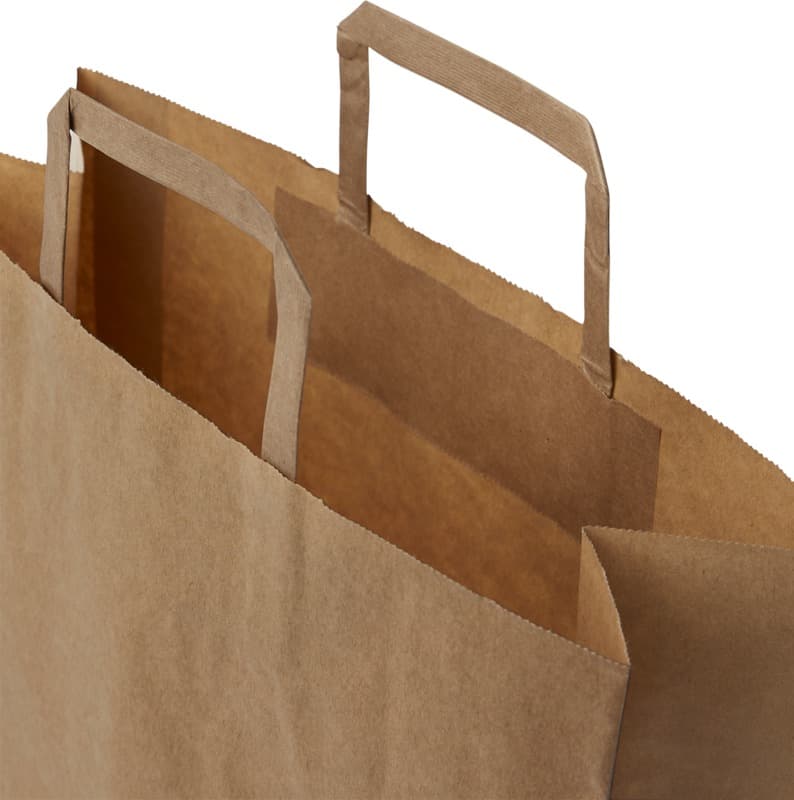 Kraft 80-90 g/m2 paper bag with flat handles - 32 x 12 x 40 cm 8
