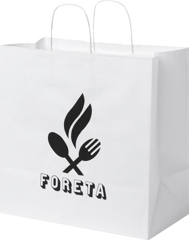 Kraft 80-90 g/m2 paper bag with twisted handles - 34 x 20 x 35 cm 1