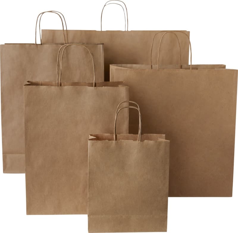Kraft 80-90 g/m2 paper bag with twisted handles - 34 x 20 x 35 cm 12