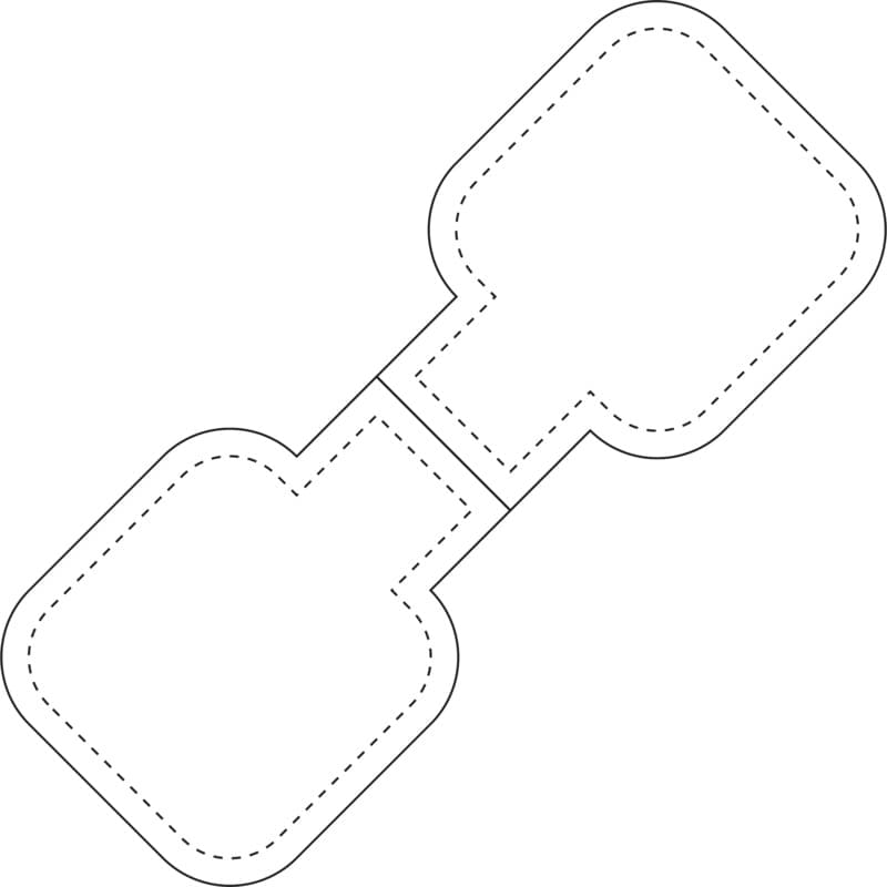 RFX™ M-10 square reflective TPU magnet 3