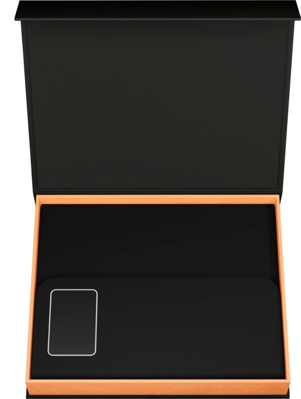 SCX.design O18 A5 notebook with 5W wireless 4000 mAh powerbank and light-up logo 6