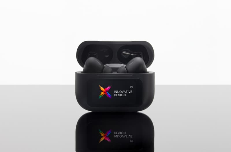 SCX.design E26 ANC earbuds with interactive touchscreen charging case 9