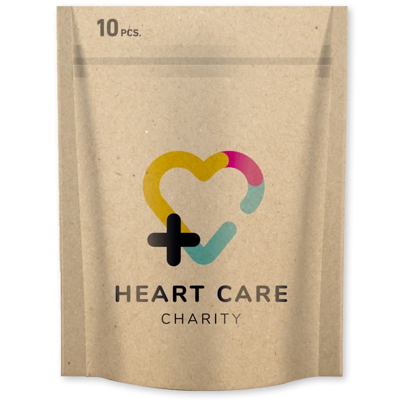 10-pieces plasters with full colour printed paper pouch 17