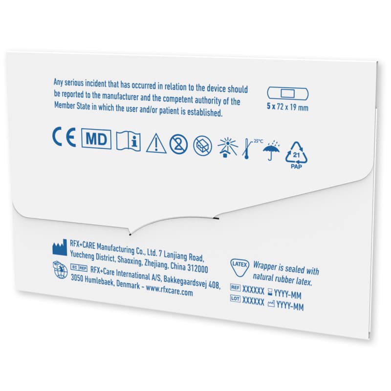 3-pieces plasters with full colour printed mini paper envelope 6