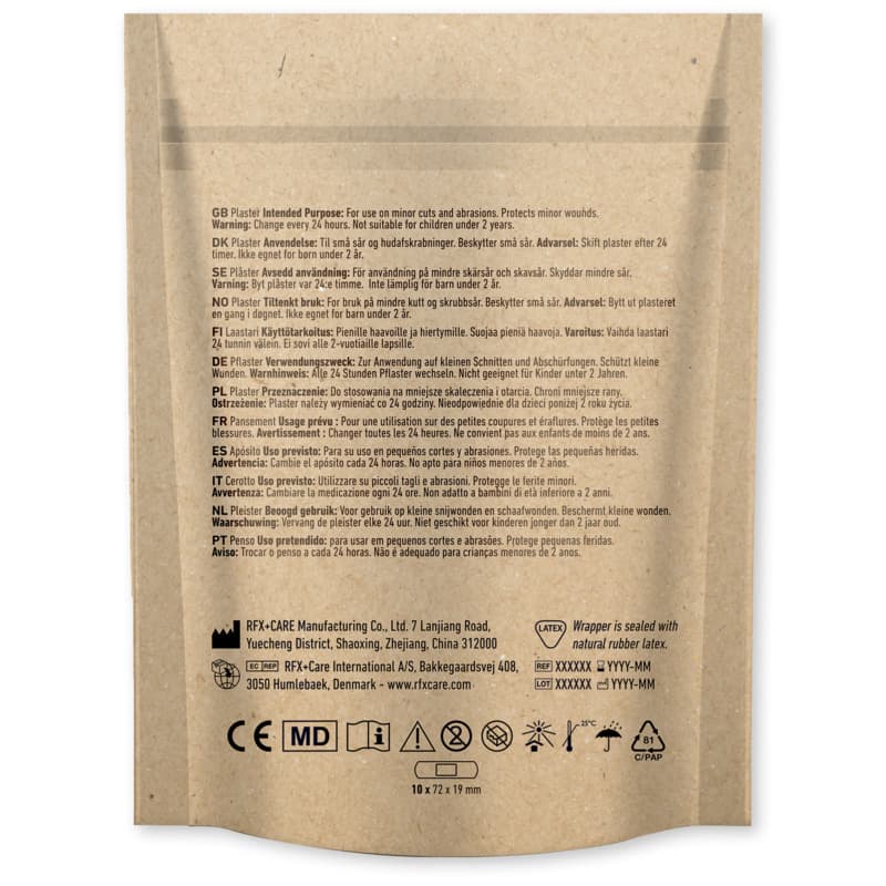 10-pieces customisable plasters with full colour printed paper pouch 7