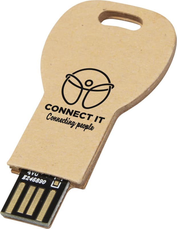 Key-shaped recycled paper USB 2.0 36