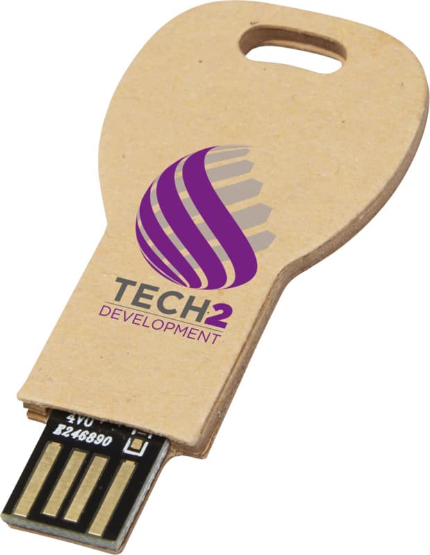 Key-shaped recycled paper USB 2.0 48
