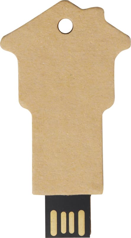 House-shaped recycled paper USB 2.0 38