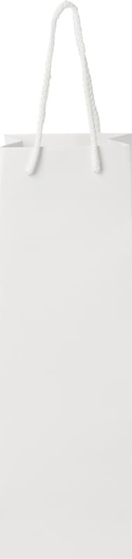 Handmade 170 g/m2 integra paper wine bottle bag with plastic cord handles - 12 x 9 x 37 cm 3