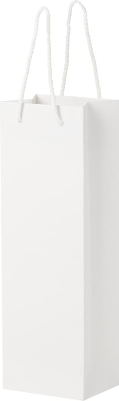 Handmade 170 g/m2 integra paper wine bottle bag with plastic cord handles - 12 x 9 x 37 cm 4