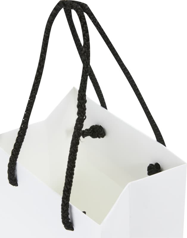 Handmade 170 g/m2 integra paper wine bottle bag with plastic cord handles - 12 x 9 x 37 cm 13