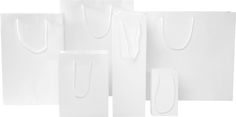 Handmade 170 g/m2 integra paper bag with plastic cord handles - 18 x 9 x 23 cm 8