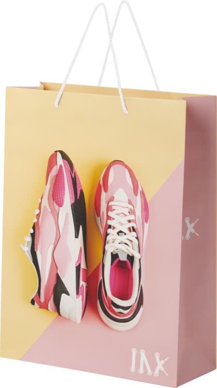 Handmade 170 g/m2 integra paper bag with plastic cord handles - 31 x 12 x 41 cm 1