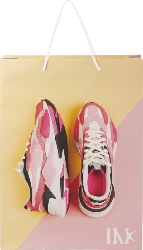 Handmade 170 g/m2 integra paper bag with plastic cord handles - 31 x 12 x 41 cm 2