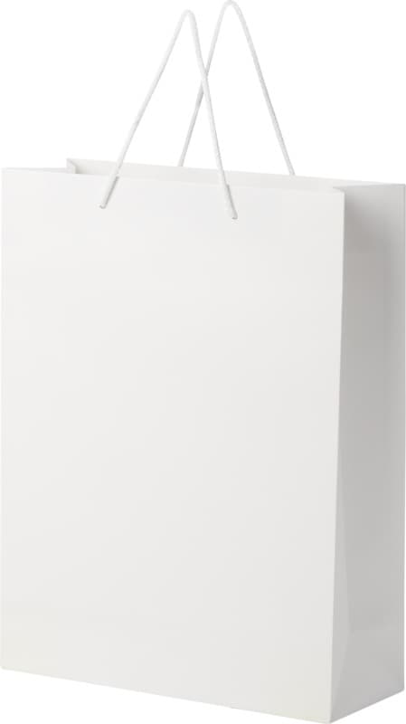 Handmade 170 g/m2 integra paper bag with plastic cord handles - 31 x 12 x 41 cm 4