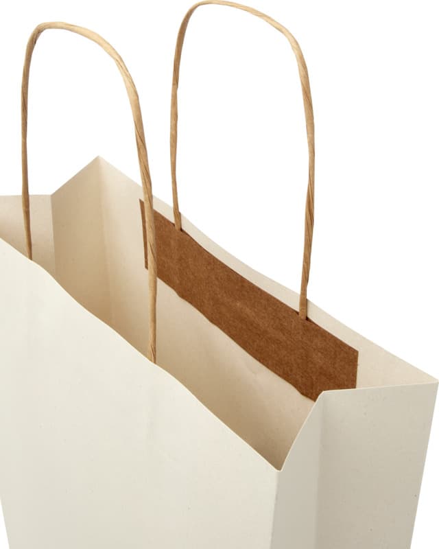 Agricultural waste 150 g/m2 paper bag with twisted handles - 24 x 9 x 32 cm 6