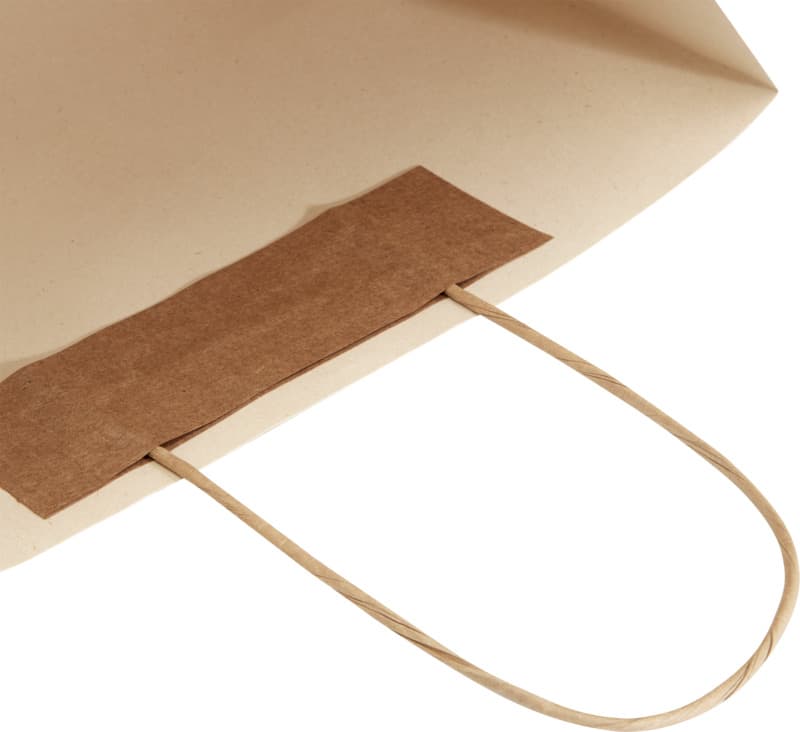 Agricultural waste 150 g/m2 paper bag with twisted handles - 31 x 12 x 25 cm 7