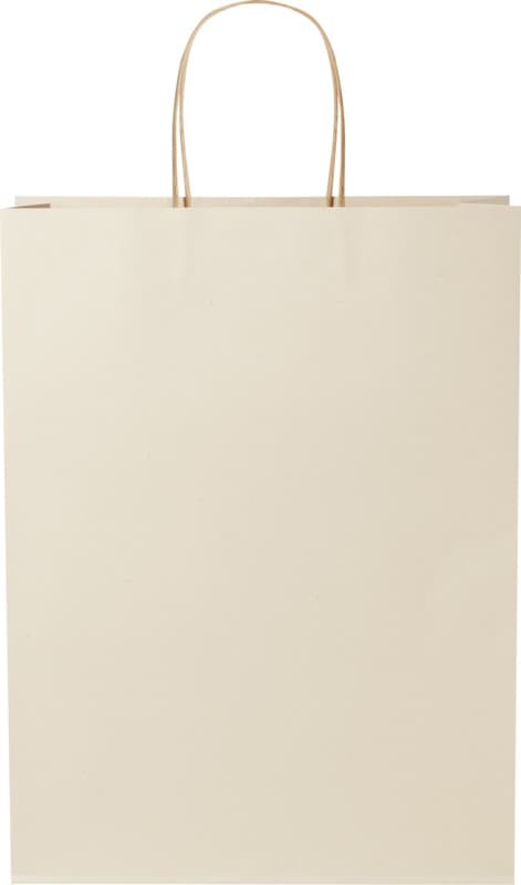 Agricultural waste 150 g/m2 paper bag with twisted handles - 31 x 12 x 41 cm 3