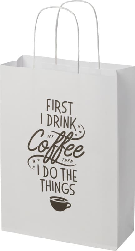 Kraft 120 g/m2 paper bag with twisted handles - 24 x 9 x 32 cm 1