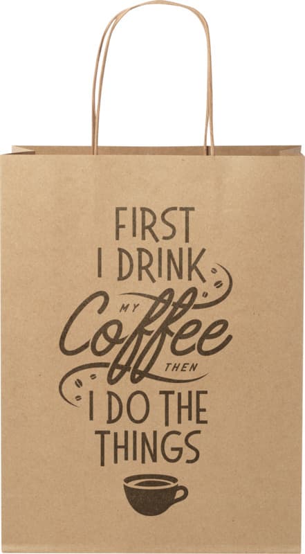 Kraft 120 g/m2 paper bag with twisted handles - 24 x 9 x 32 cm 10