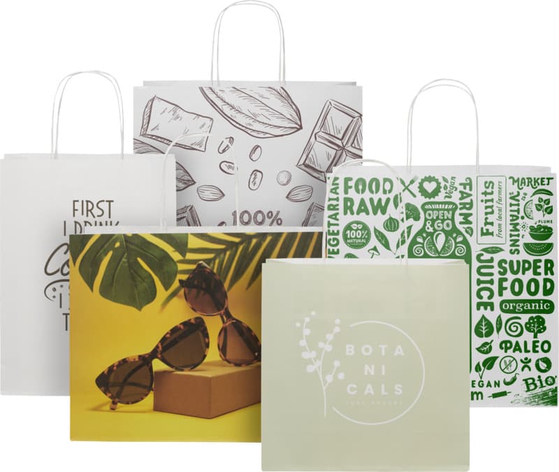 Kraft 120 g/m2 paper bag with twisted handles - 31 x 12 x 25 cm 5