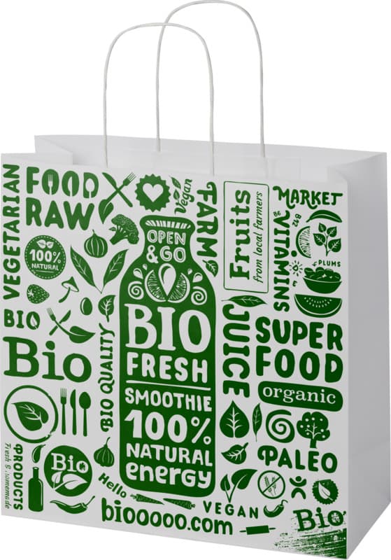 Kraft 120 g/m2 paper bag with twisted handles - 31 x 12 x 31 cm 1