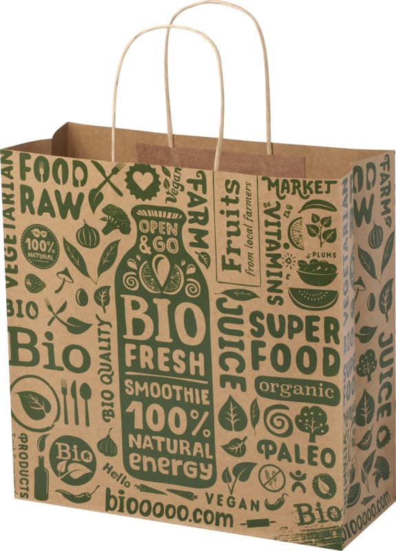 Kraft 120 g/m2 paper bag with twisted handles - 31 x 12 x 31 cm 9