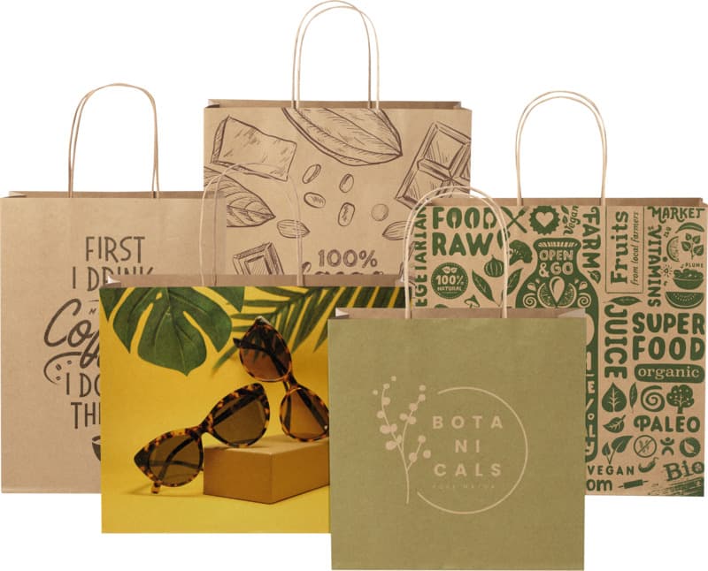 Kraft 120 g/m2 paper bag with twisted handles - 31 x 12 x 41 cm 13