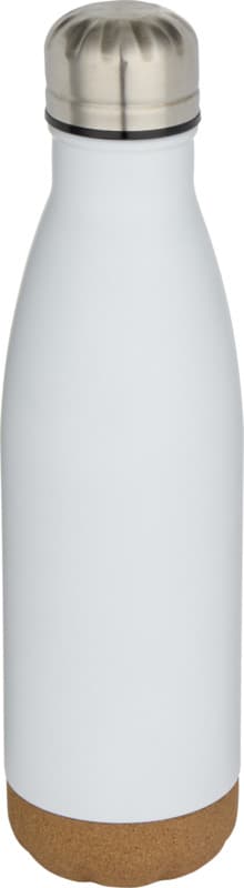 Cove 500 ml double wall vacuum insulated stainless steel water bottle with cork details