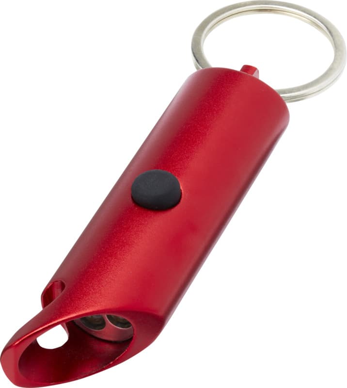 Flare RCS recycled aluminium IPX LED light and bottle opener with keychain 4