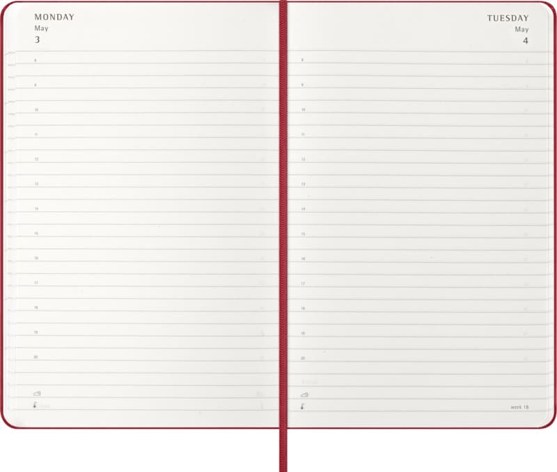 Moleskine hard cover 12 month L daily planner 5